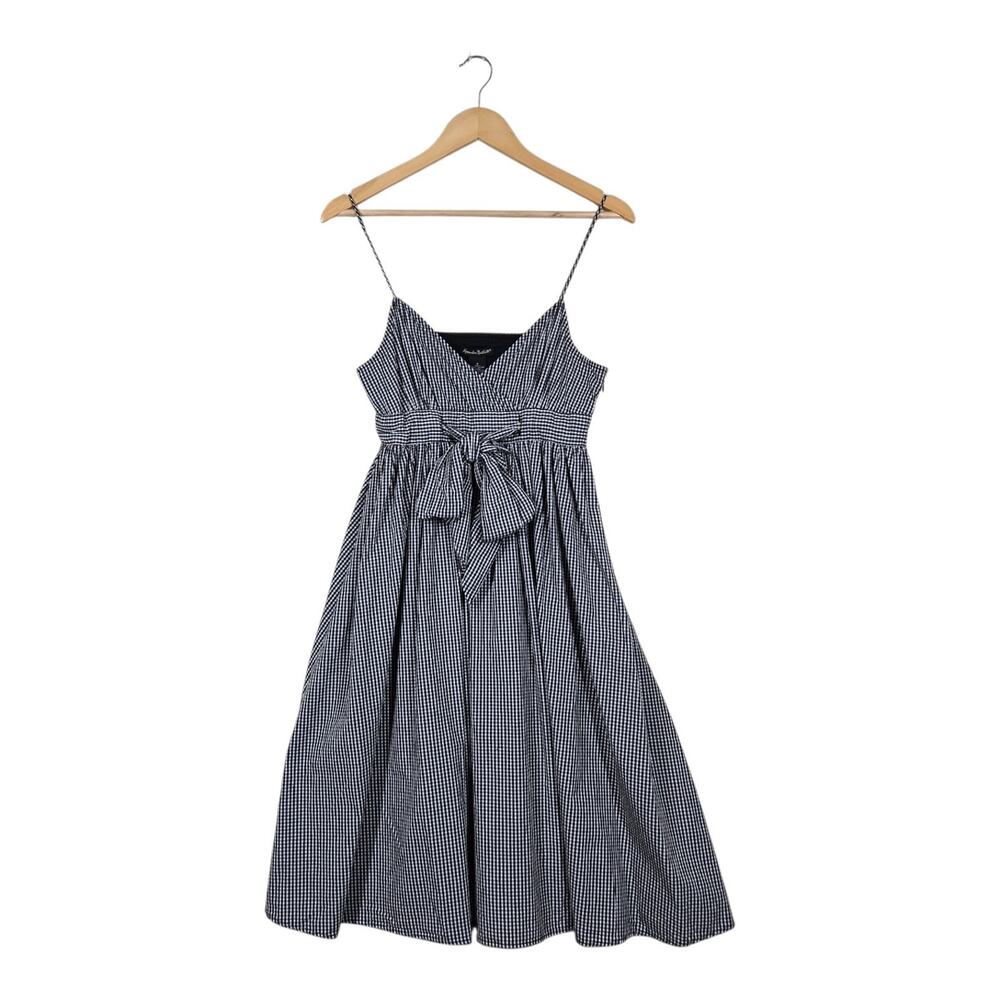 Alexandra Bartlett Dress 4 Black Gingham Cottagecore Bow Midi Sundress